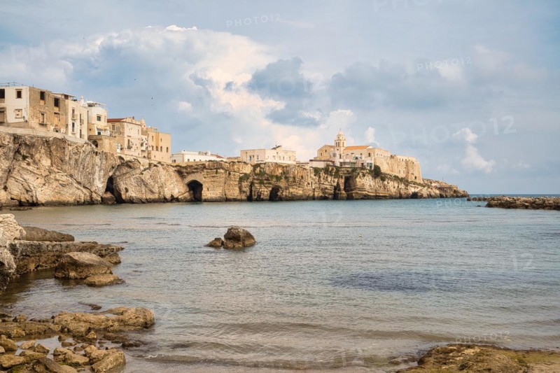 The old town of Vieste with the church of San Francesco