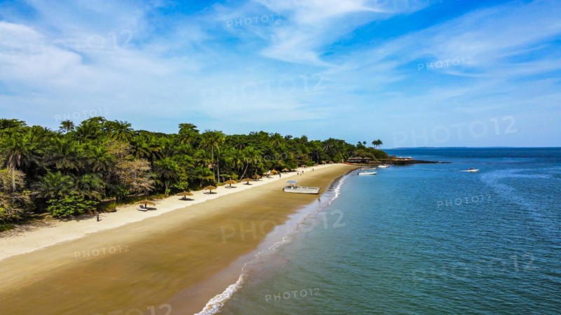 Aerial of a sandy beach in Rubane