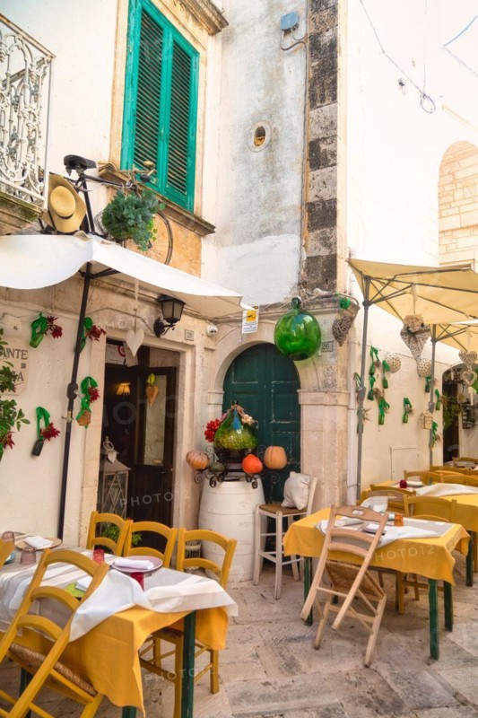 Restaurant in the old town of Locorotondo