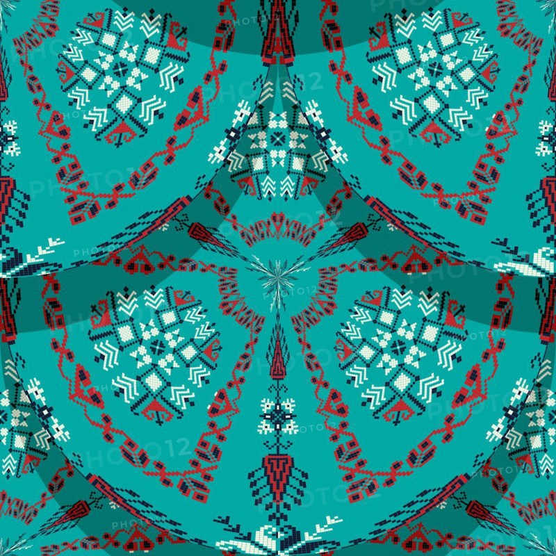 Romanian embroidery seamless pattern vector design