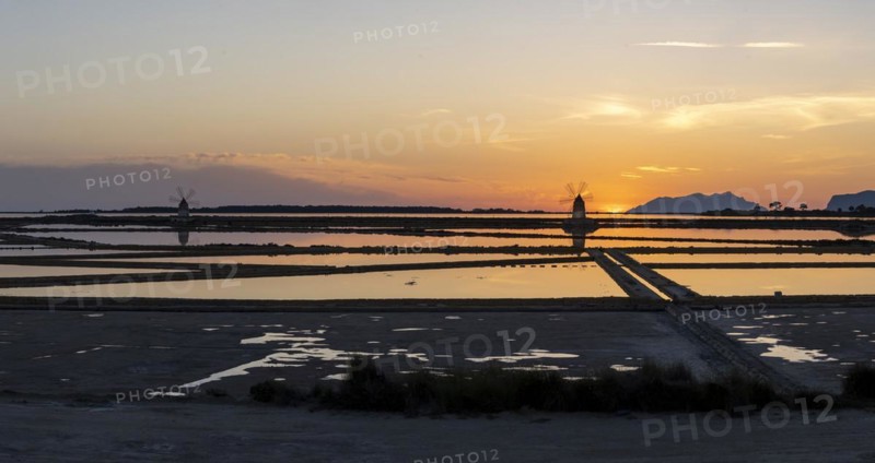 Windmill at sunset