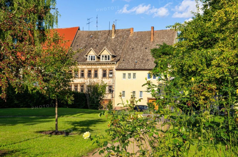 Backyard atmosphere in the upper town of Bad Frankenhausen