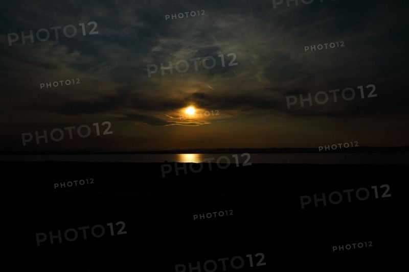 Dramatic cloudy sky at sunset