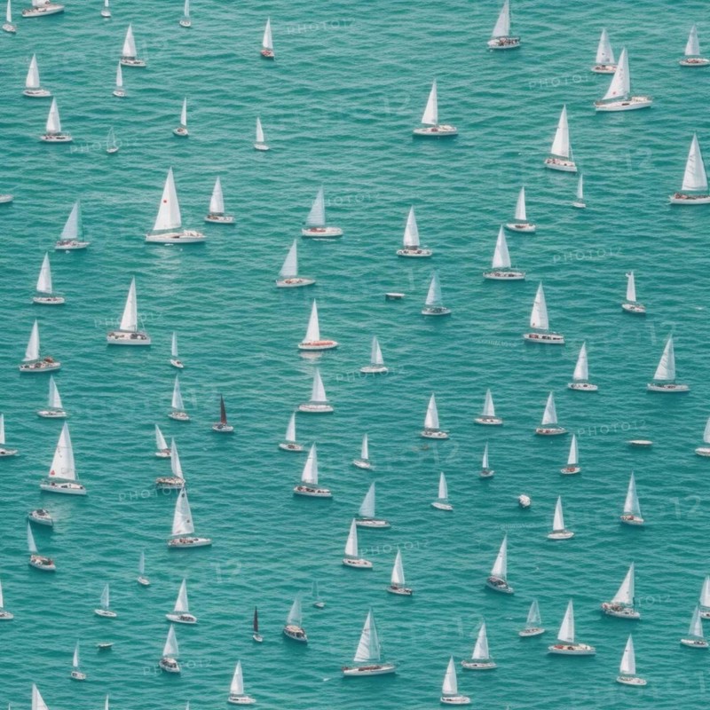 Seamless tile of sail boat theme abstract background