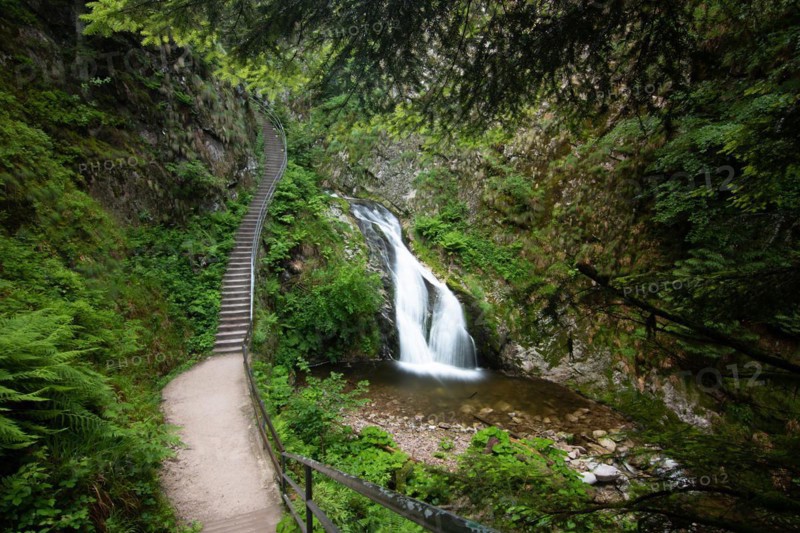 Landscape shot of the Allerheiligen waterfalls