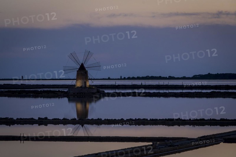 Windmill at sunset