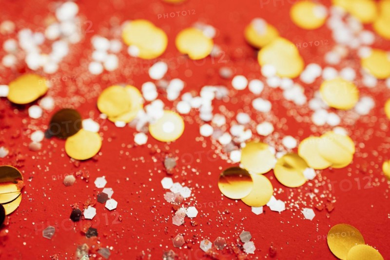 Red tone blurs the bokeh light. Defocused Red and orange holiday bokeh. Abstract christmas background