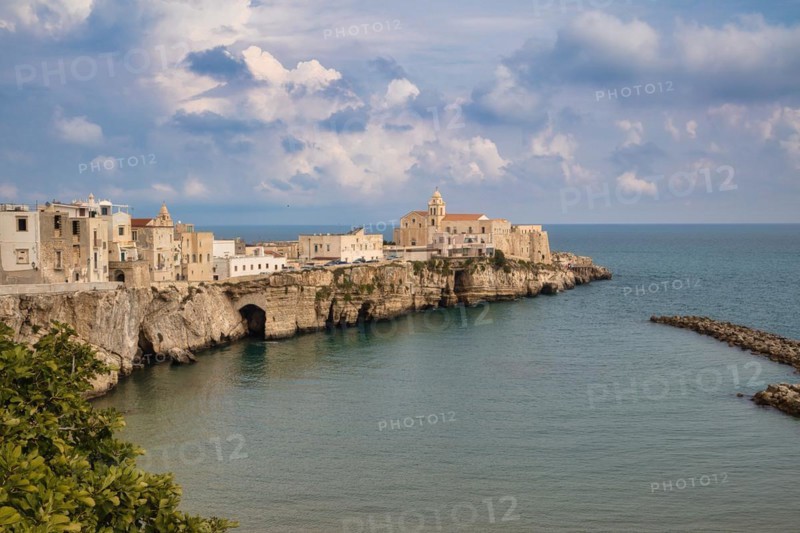 The old town of Vieste with the church of San Francesco