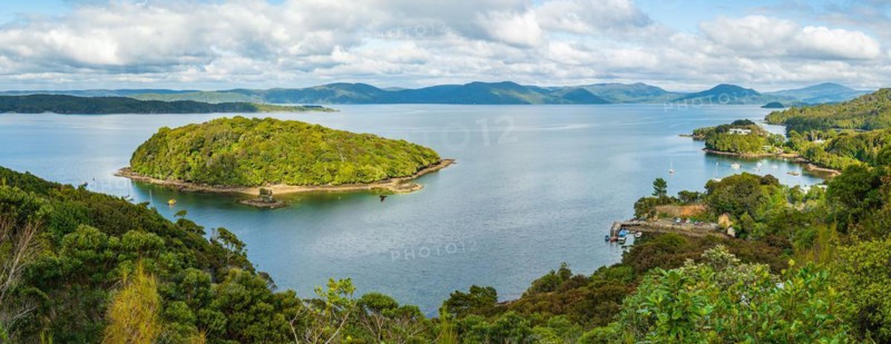 View from Observation Rock to Iona Island and Golden Bay