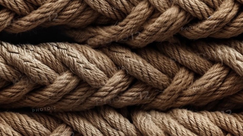 Seamless tile of thick rope strands