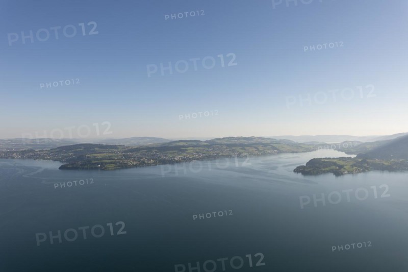 Aerial View over Lake Lucerne and Mountain in Burgenstock