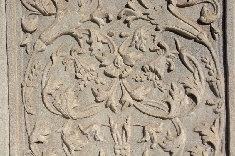 Ottoman marble stone carving art in floral patterns