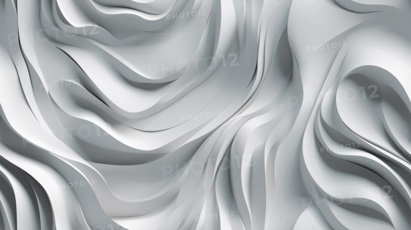 Truly seamless tile of white wavy abstract background