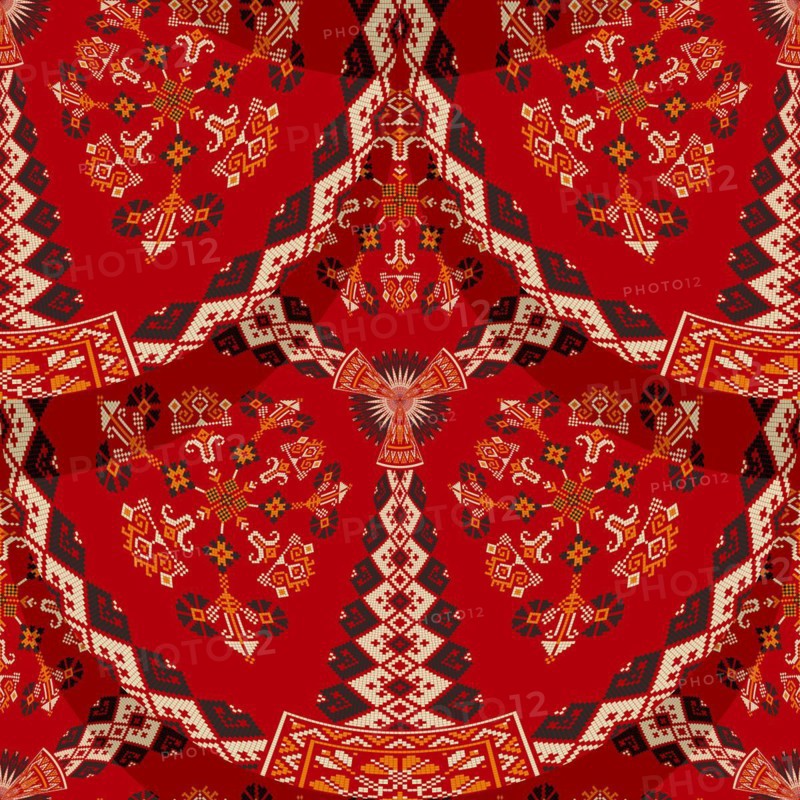 Romanian embroidery seamless pattern vector design