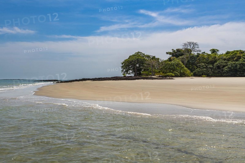 Long sandy beach on Joao Viera island