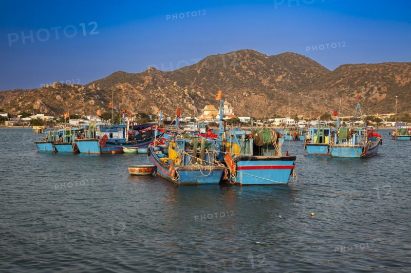 Fishing boats in the harbor of Phan Rang