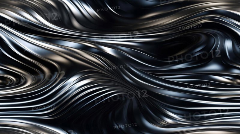 Seamless tile of metalic wavy abstract background