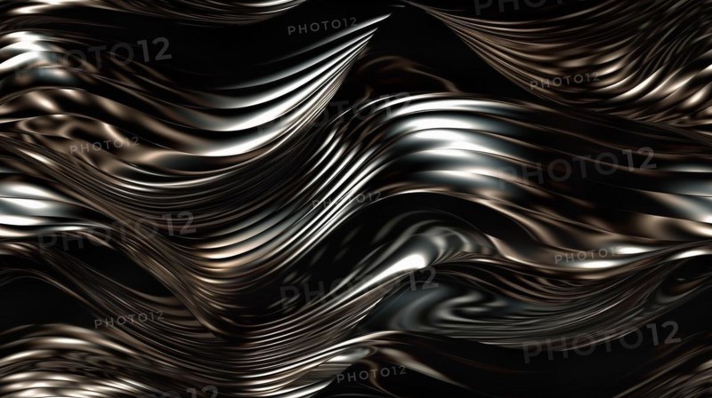 Seamless tile of metalic wavy abstract background
