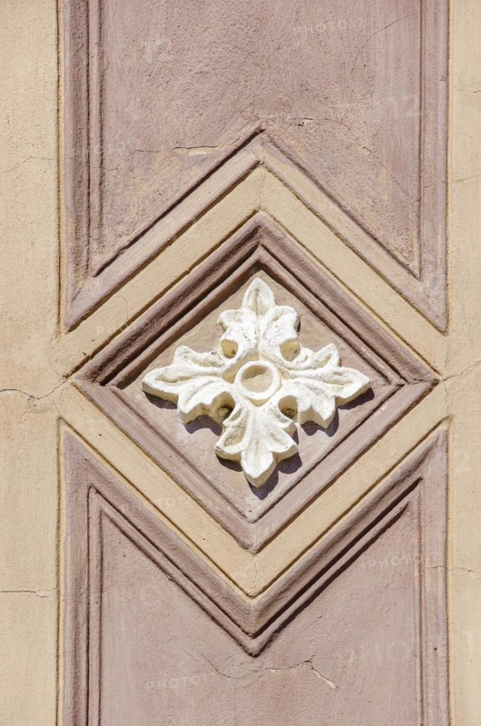 Details of a historic house facade