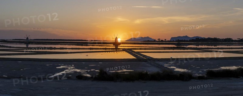 Windmill at sunset