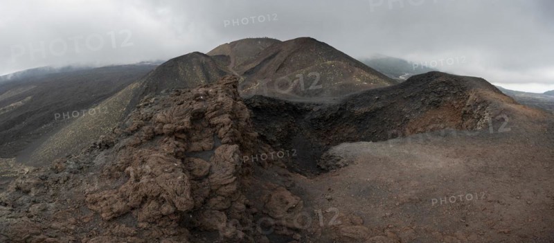 Secondary crater and volcanic landscape of Etna