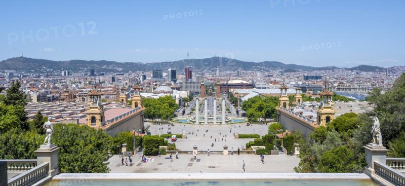 View of the Magic Fountain of Montjuic