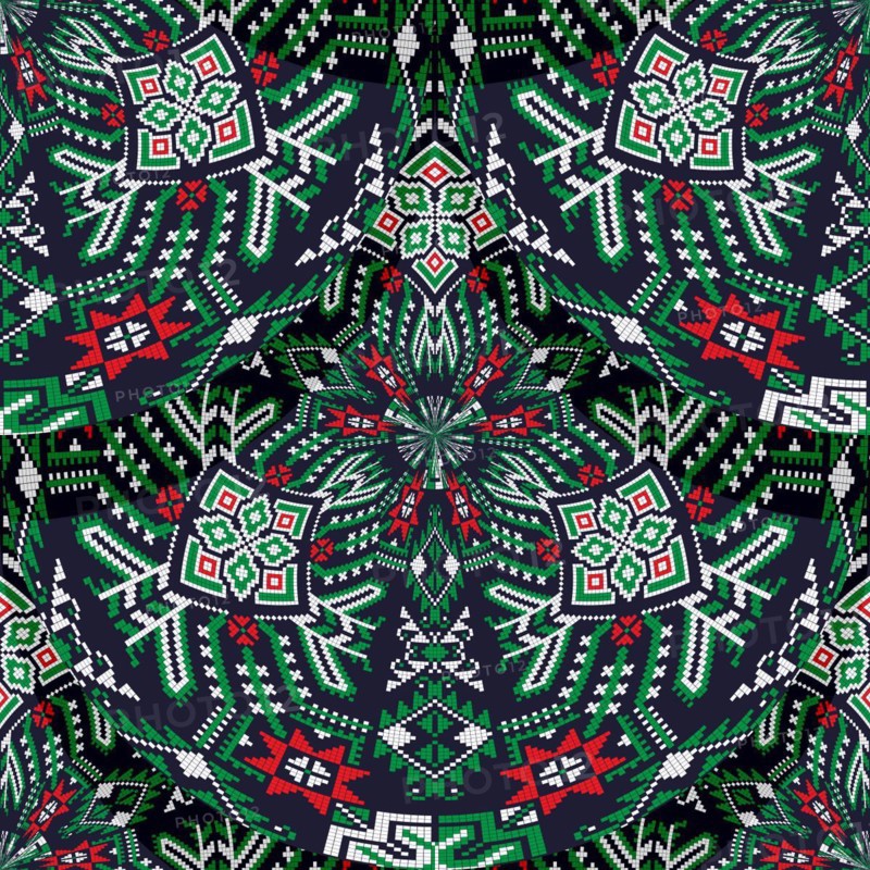 Romanian embroidery seamless pattern vector design
