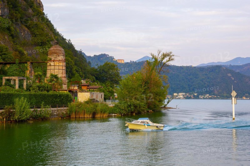 Old Factory Manufactures Hydrated Lime in Clods and Fertilizer on Lake Lugano in Caslano