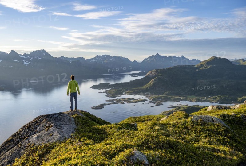 Hiker looking into the distance