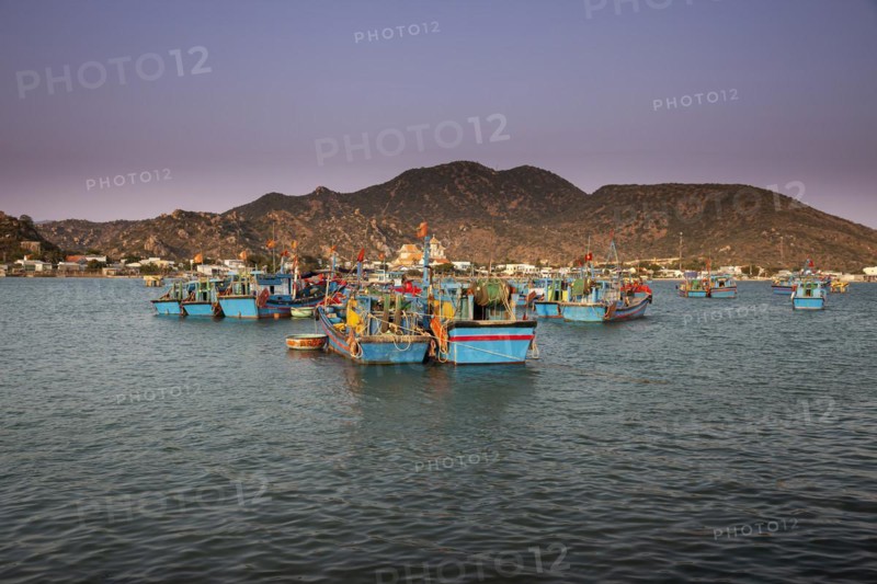 Fishing boats in the harbor of Phan Rang