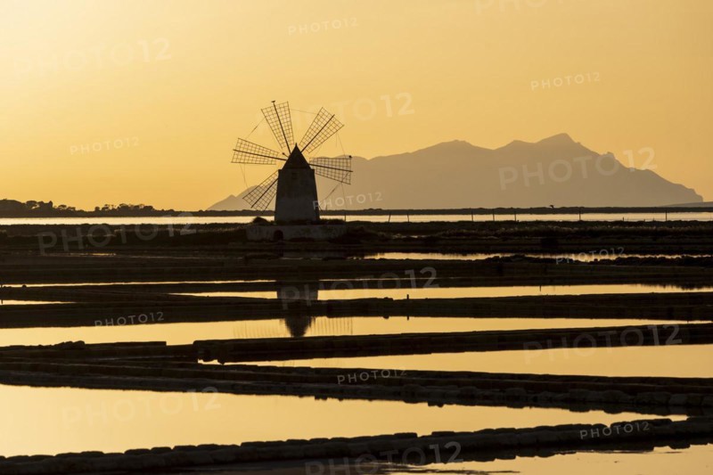 Windmill at sunset