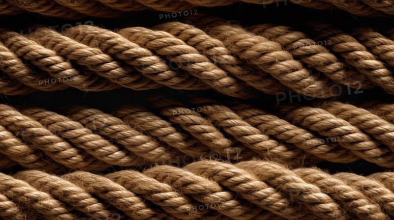 Seamless tile of thick rope strands