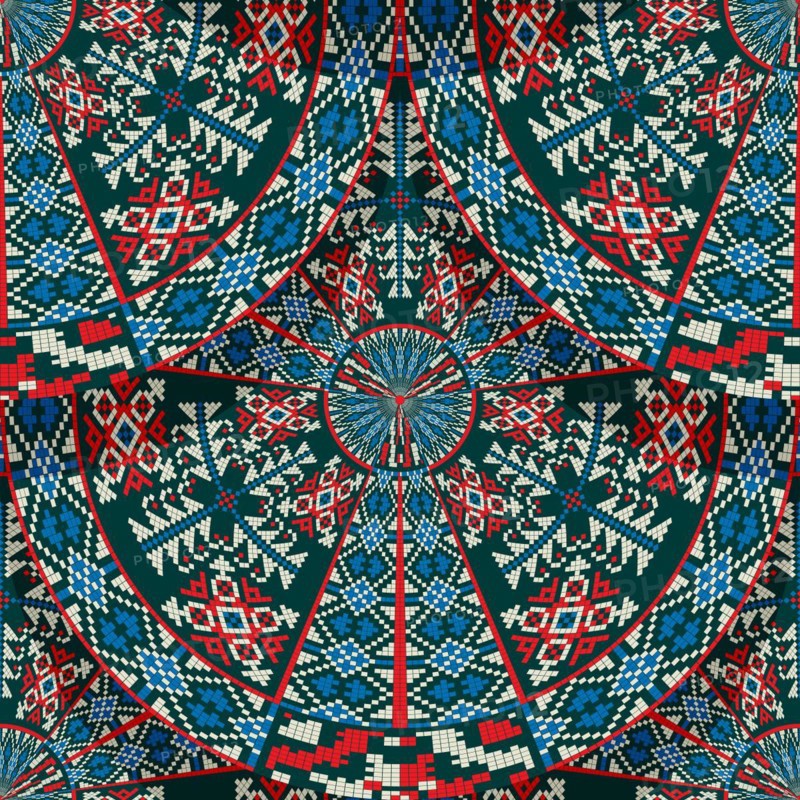 Romanian embroidery seamless pattern vector design