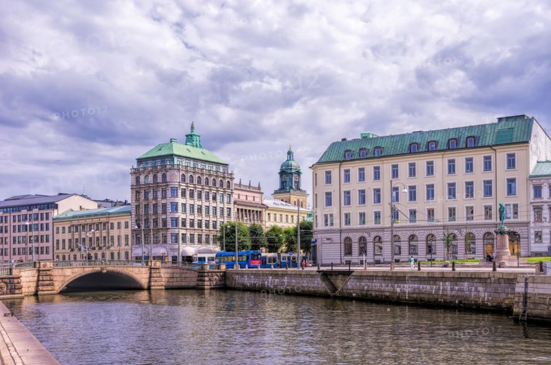 View of Soedra Hamngatan and Lilla Torget in Gothenburg