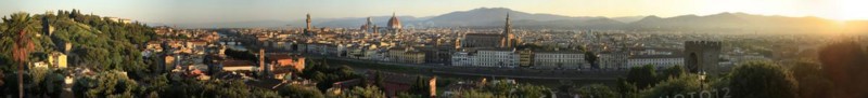Blick am Abend vonm Piazzale Michelangelo am Abend