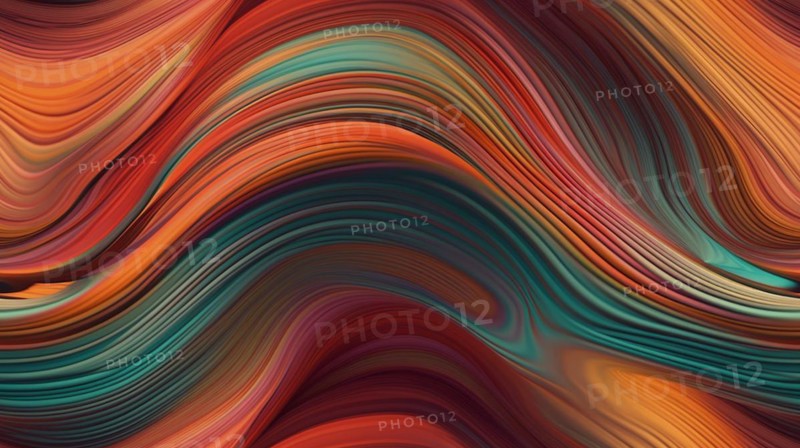 Truly seamless tile of colorful wavy abstract background