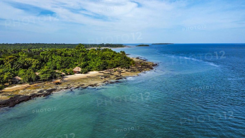 Aerial of a sandy beach in Rubane
