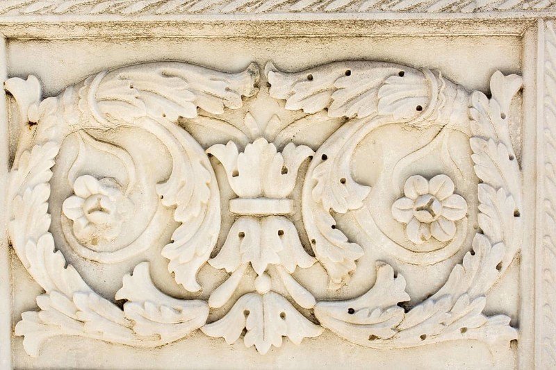 Ottoman marble carving art in detail