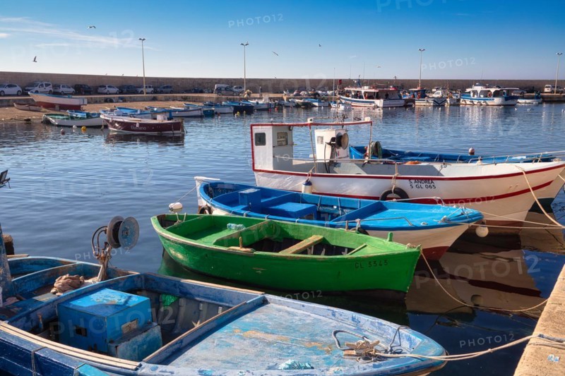 Fishing boats in the fishing port of Gallipoli