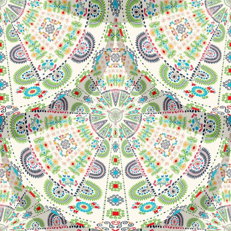 Seamless pattern design inspired by traditional Hungarian embroidery