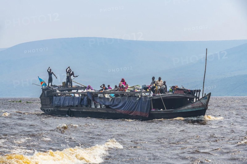 Riverboat on the Congo river