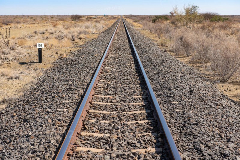Railway line on the B1 from Mariental to Keetmanshoop