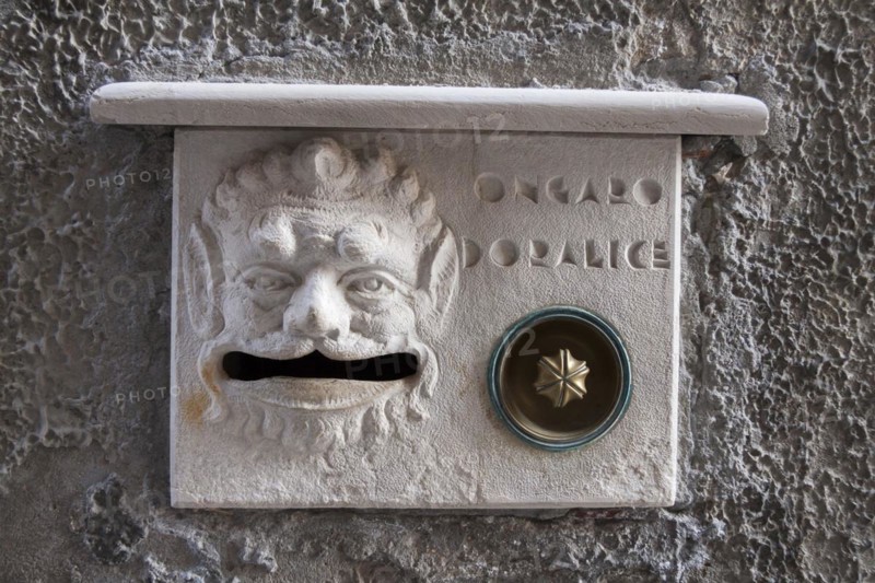 Marble letterbox and bell button