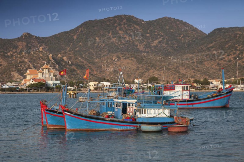 Fishing boats in the harbor of Phan Rang
