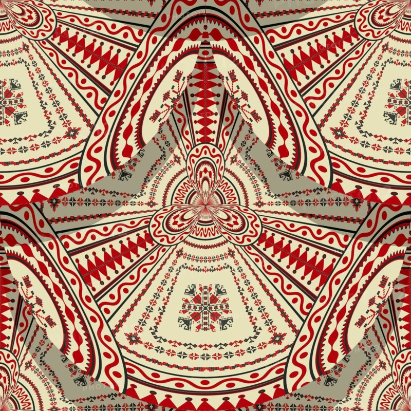 Romanian embroidery seamless pattern vector design