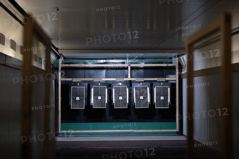 Indoor Shooting Range with Target in Switzerland