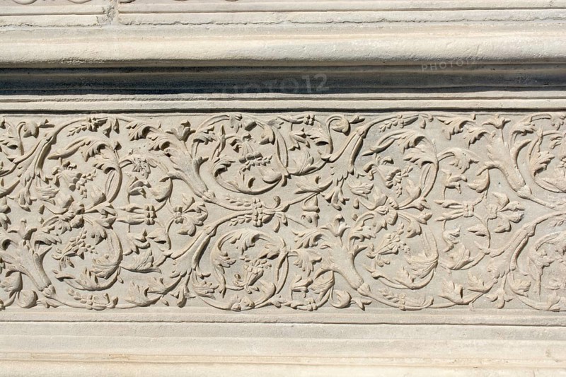 Ottoman marble carving art in detail