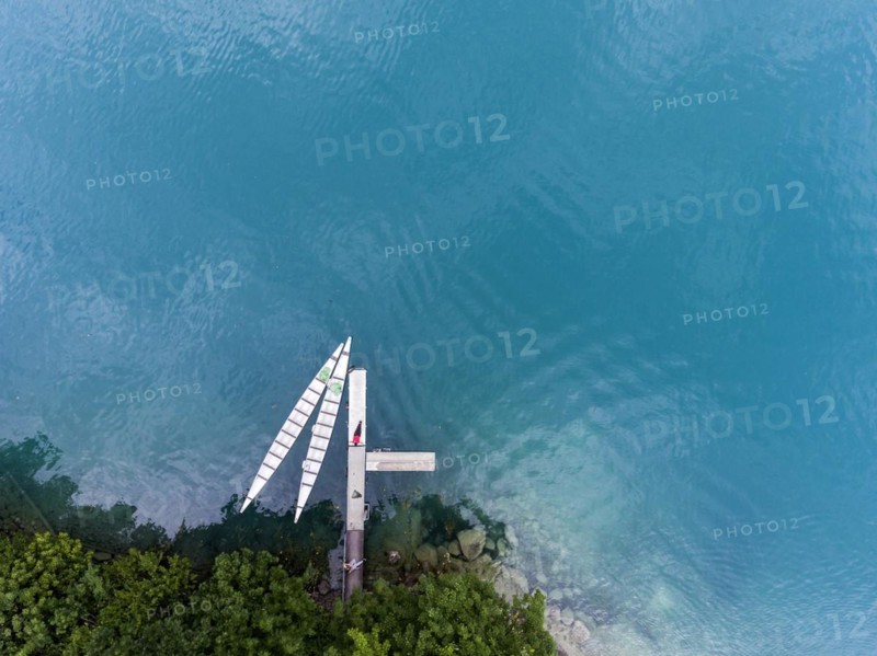 Jetty with two boats