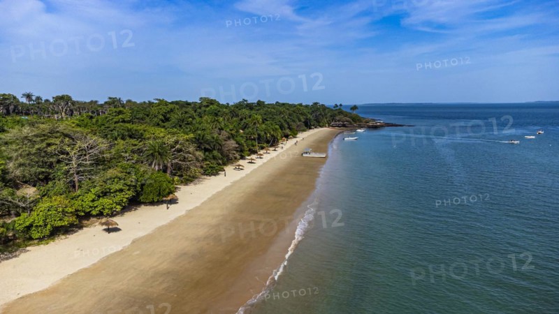Aerial of a sandy beach in Rubane