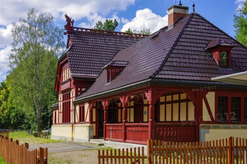 Rear view of the Imperial Pavilion of the Kaiserbahnhof Joachimsthal